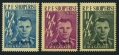 Albania 604-606 var black overprint