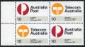 Australia 616-617a block of 2 pairs