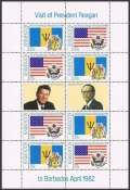 Barbados 582a, 584a sheets