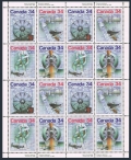 Canada 1099-1102a sheet of 4 blocks