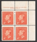 Canada 306 plate block