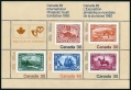 Canada 909-913,  913a sheet mlh