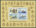 Falkland Islands 375-378, 378a sheet