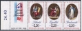 France 2145a strip of 3/label