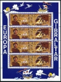 Gibraltar 610-613a sheets