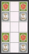 Isle of Man 146-147 cross block of 8