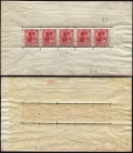 Luxembourg 125a sheet/5 mlh-thin