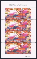 Macao 874-876a sheet, 877