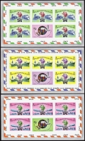 Maldive Islands 496-501 sheets imperf.