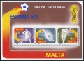 Malta 616-618, 618a sheet