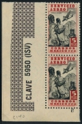 Mexico C140 pair, corner margin