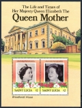 St Lucia 782-785 ab pairs, 786 ab sheet